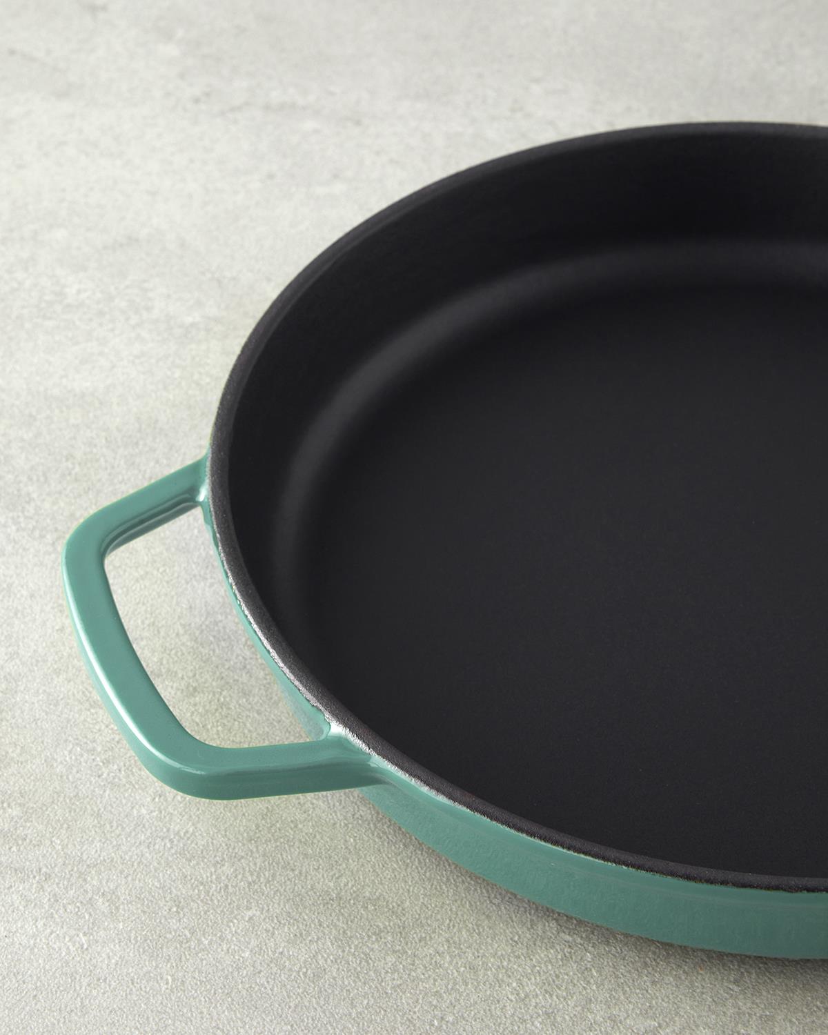 Hecha Demir Döküm Sahan 20 cm Biberiye Yeşili