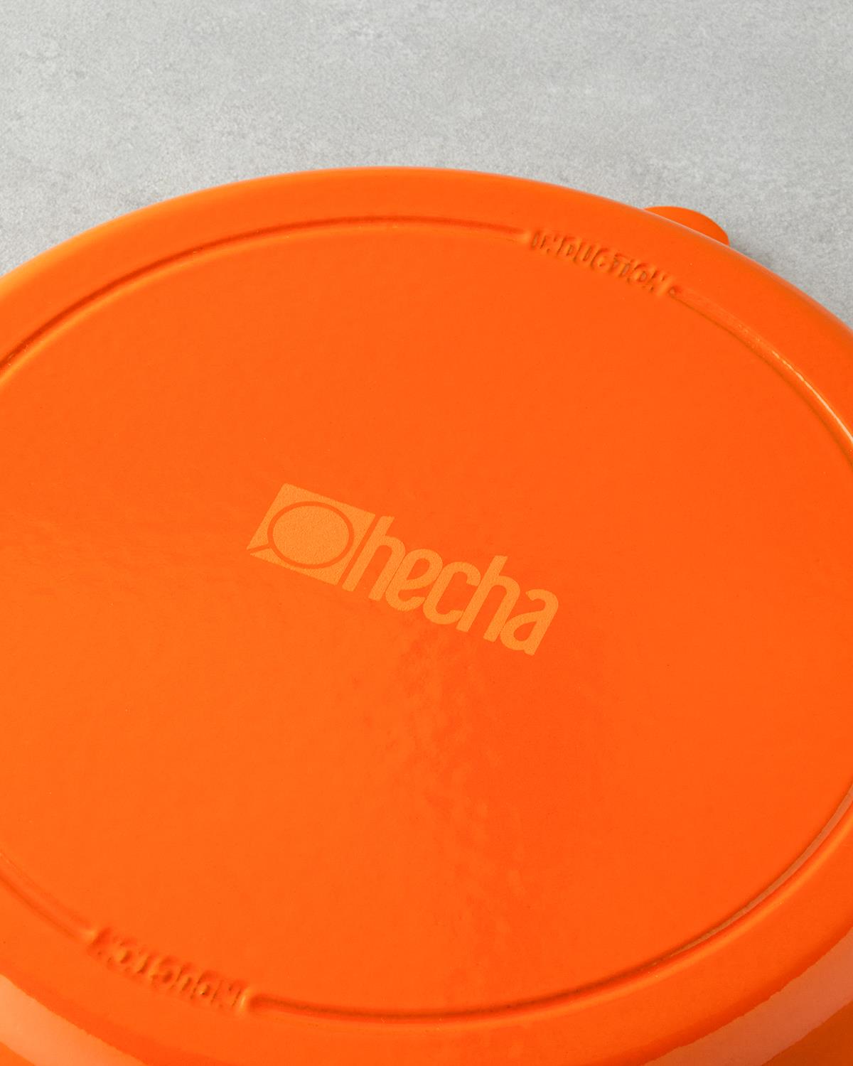 Hecha Demir Döküm Yuvarlak Tava 27 cm Turuncu