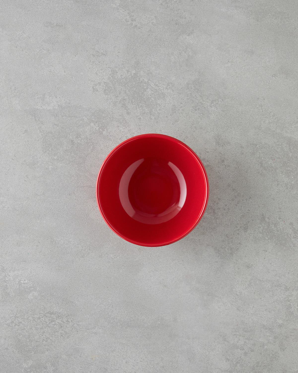 Hecha Seramik Yemek Takımı 4 Parça Tek Kişilik Kırmızı