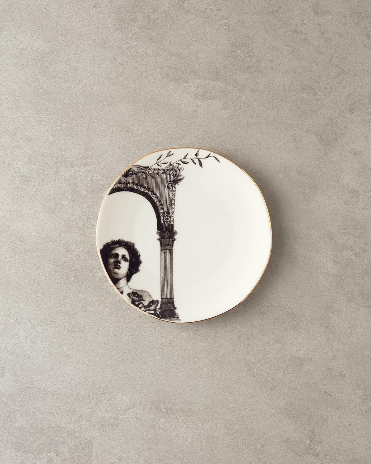 Hera Porselen Pasta Tabağı 21 cm Gold