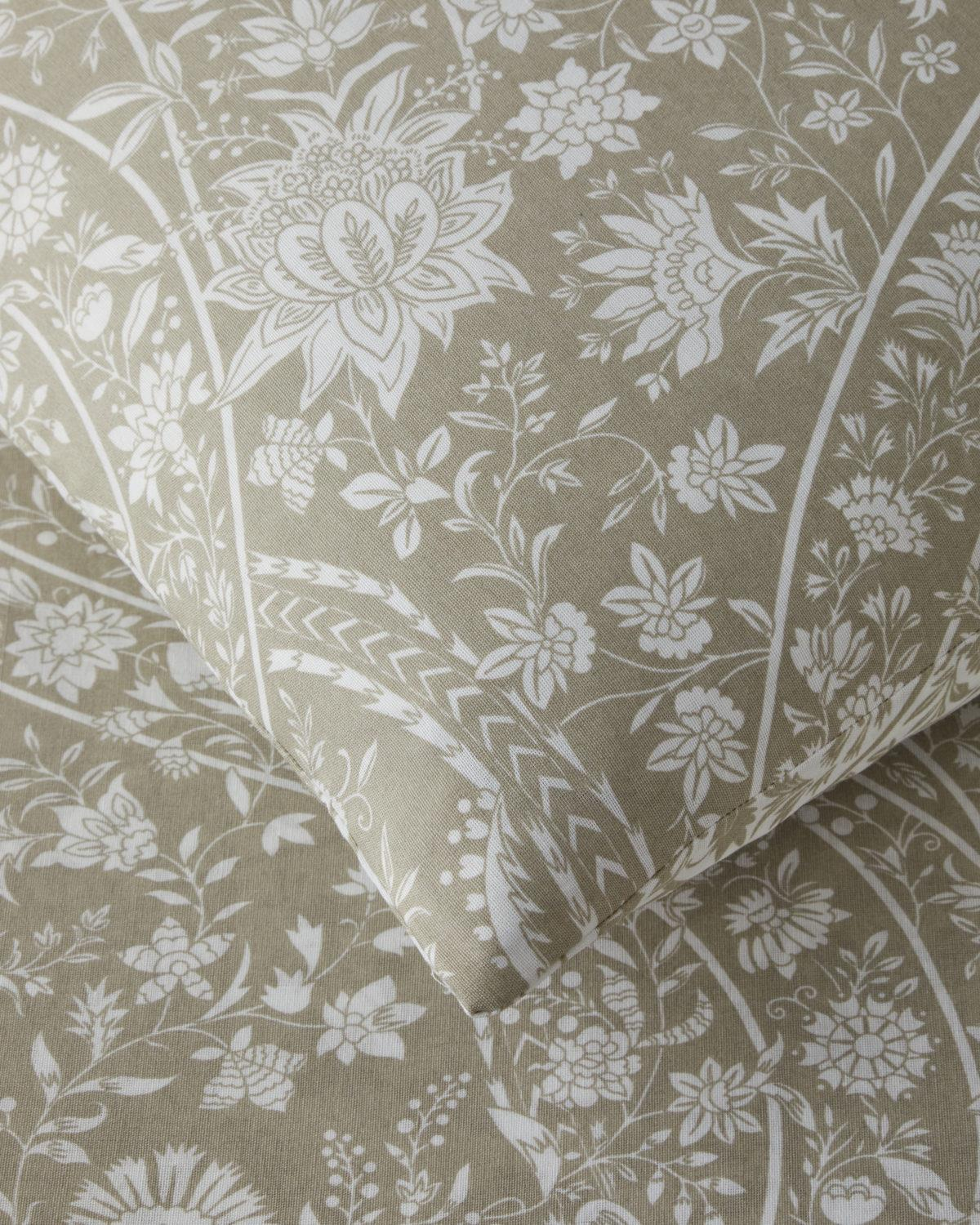 Heritage Grace Kolay Ütülenir Çift Kişilik Nevresim Takımı 200x220 cm Haki