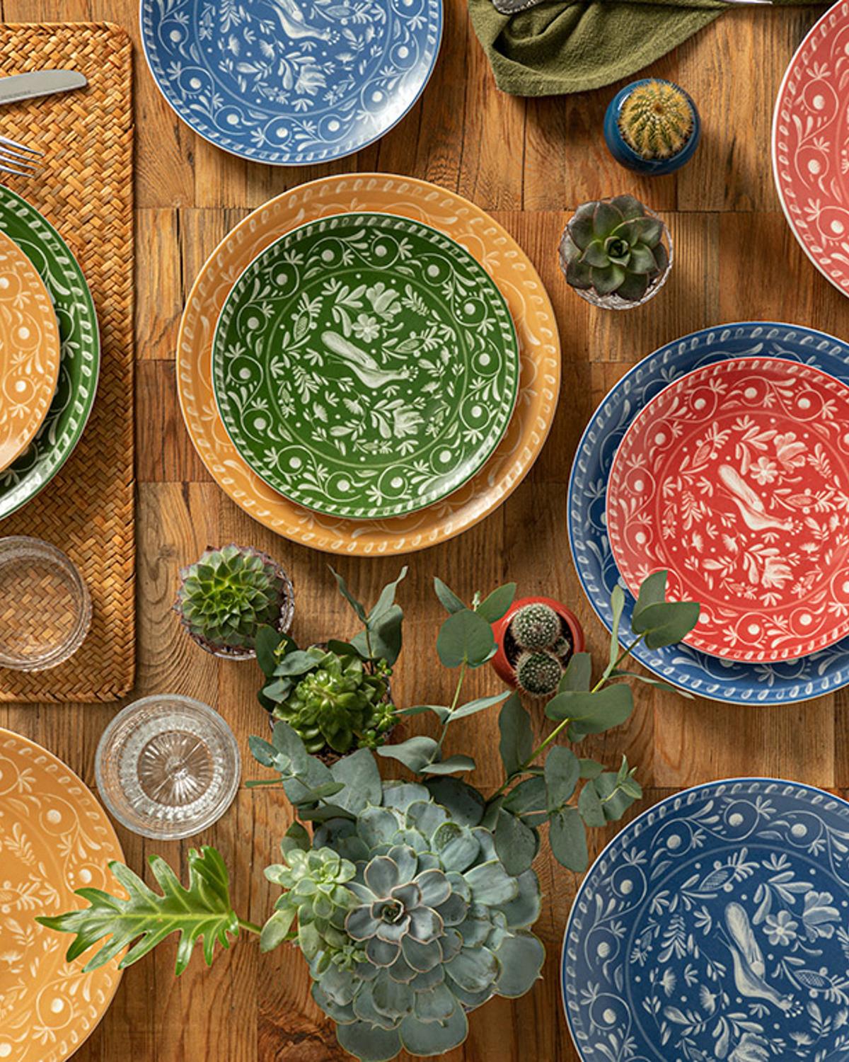 Hermosa Porselen Pasta Tabağı 20 cm Kırmızı
