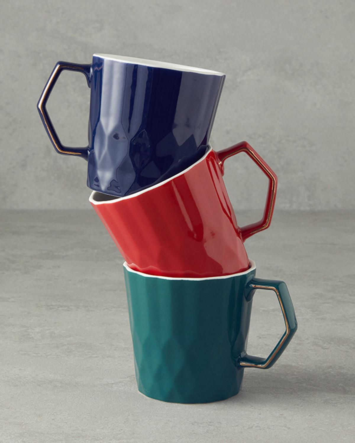 Hestia New Bone China Kupa 350 ml Kırmızı