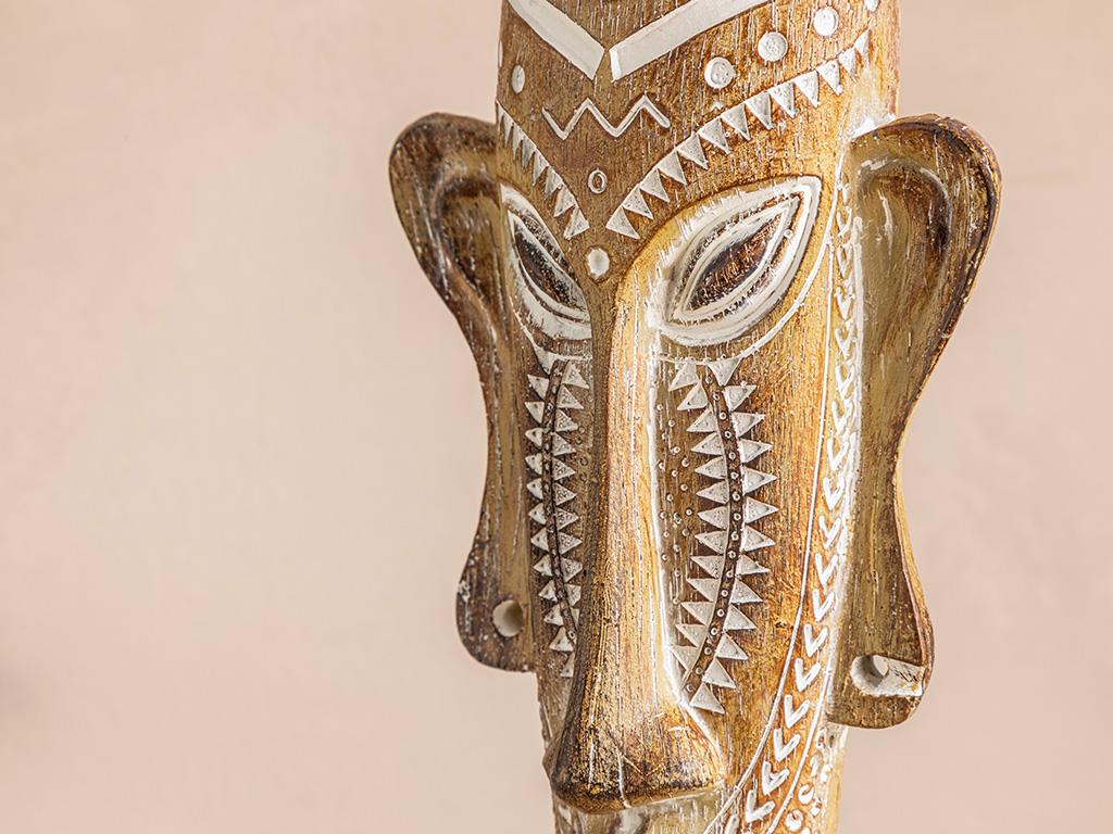 Human Mask Polyresin Biblo Açık Kahverengi
