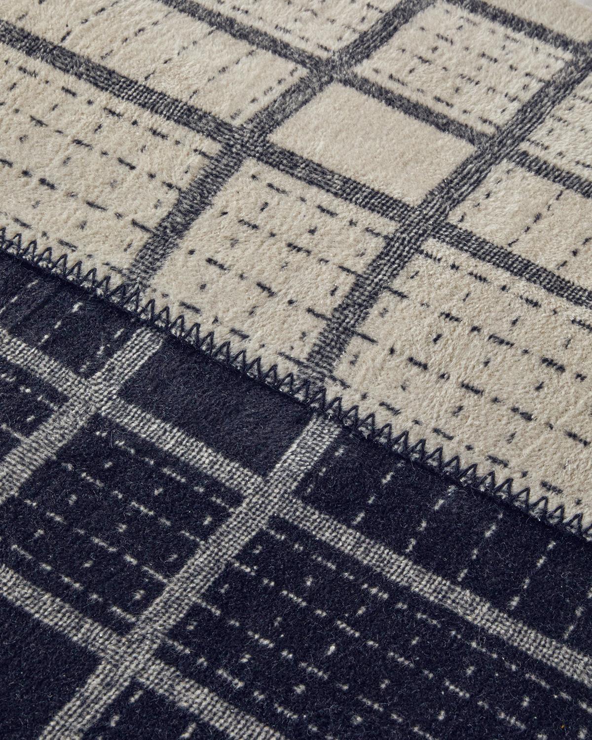 Intense Stripe Pamuklu King Size Battaniye 220x240 cm Siyah