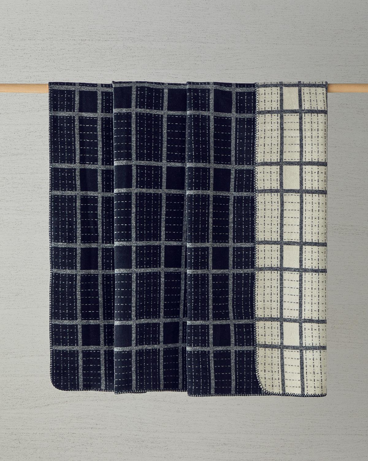 Intense Stripe Pamuklu King Size Battaniye 220x240 cm Siyah