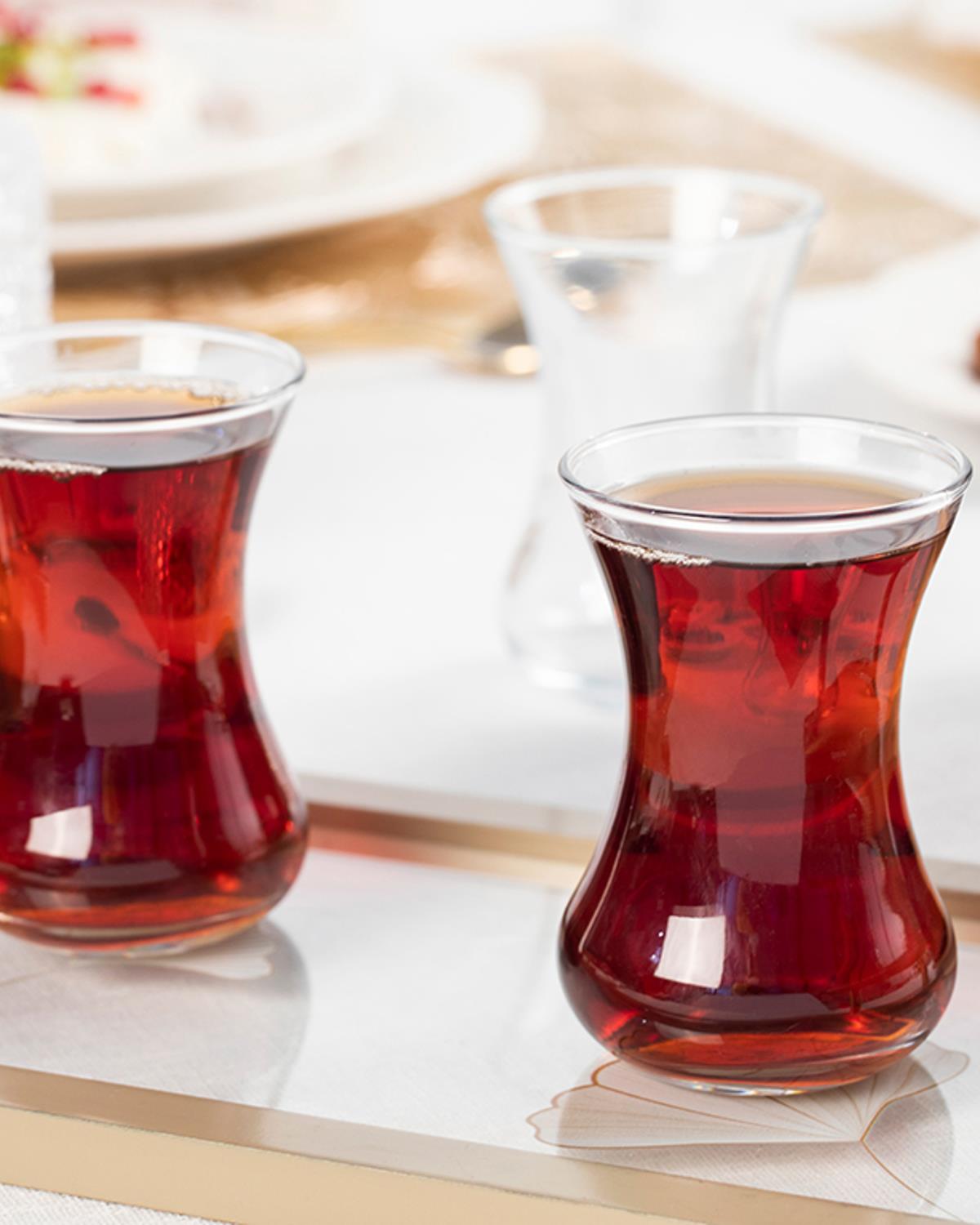 Isabell 6'lı Cam Çay Bardağı