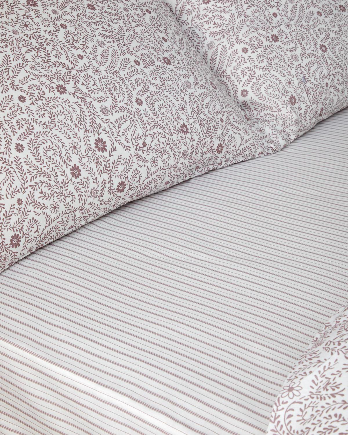 Ivy Blush Kolay Ütülenir Çift Kişilik Nevresim Takımı 200x220 cm Mor