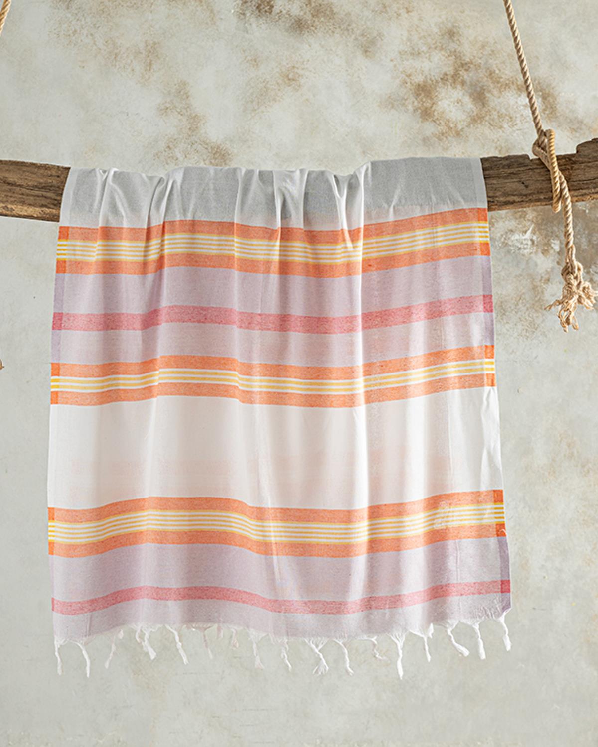 Jade Striped Çizgili Peştamal Mor-Pembe-Turuncu