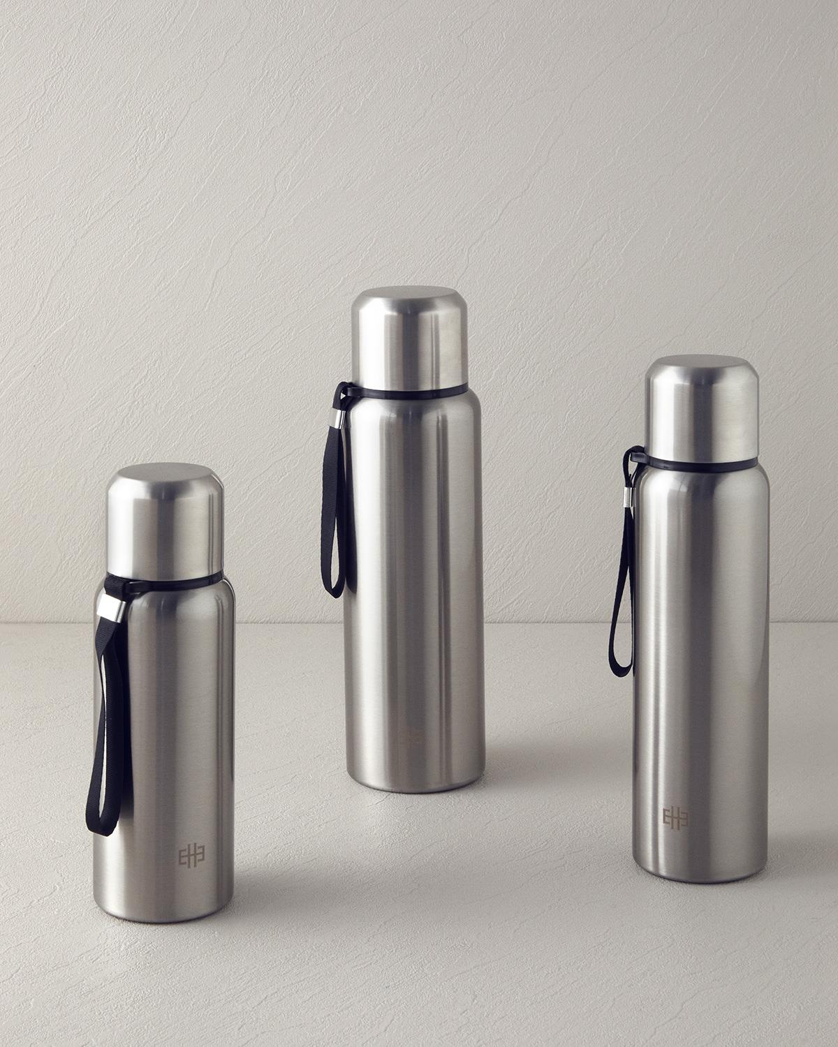 Jenga Paslanmaz Çelik Termos 600 ml Silver