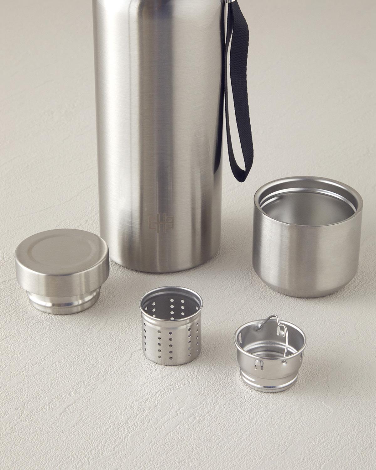 Jenga Paslanmaz Çelik Termos 600 ml Silver