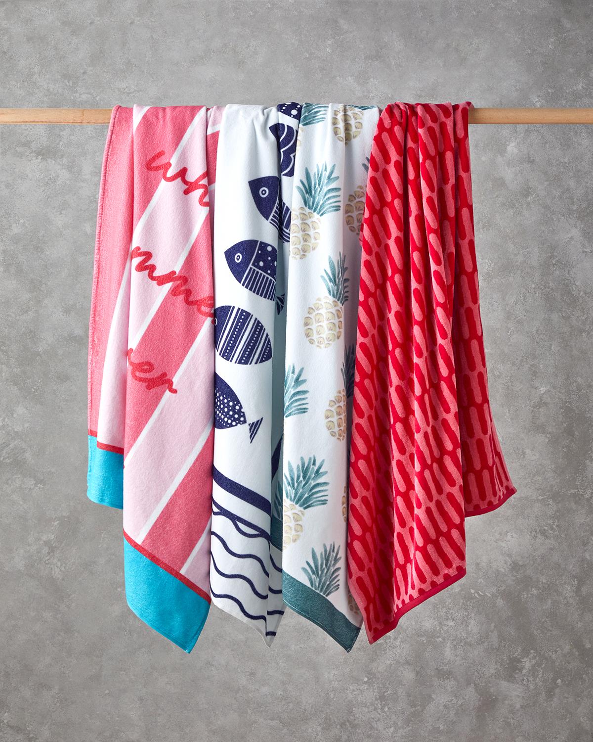 Jeylo Pamuklu Plaj Havlusu 90x150 cm Ekru-Sarı