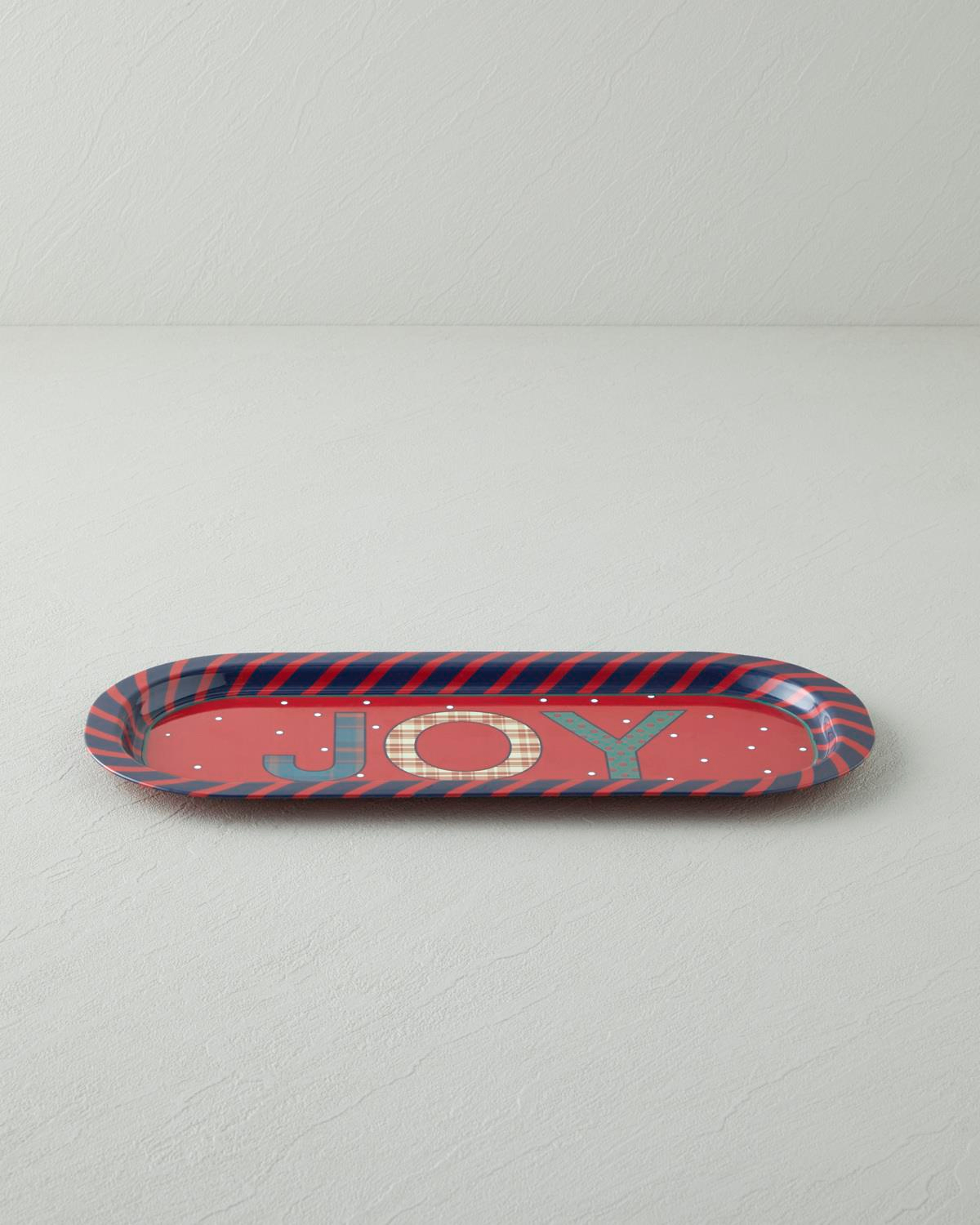 Jolly Metal Tepsi 16x35 cm Kırmızı - Lacivert