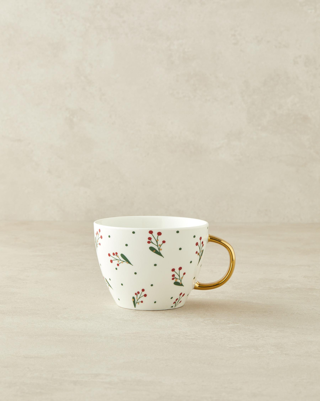 Joyful Christmas New Bone China Kupa 430 ml Kırmızı - Yeşil