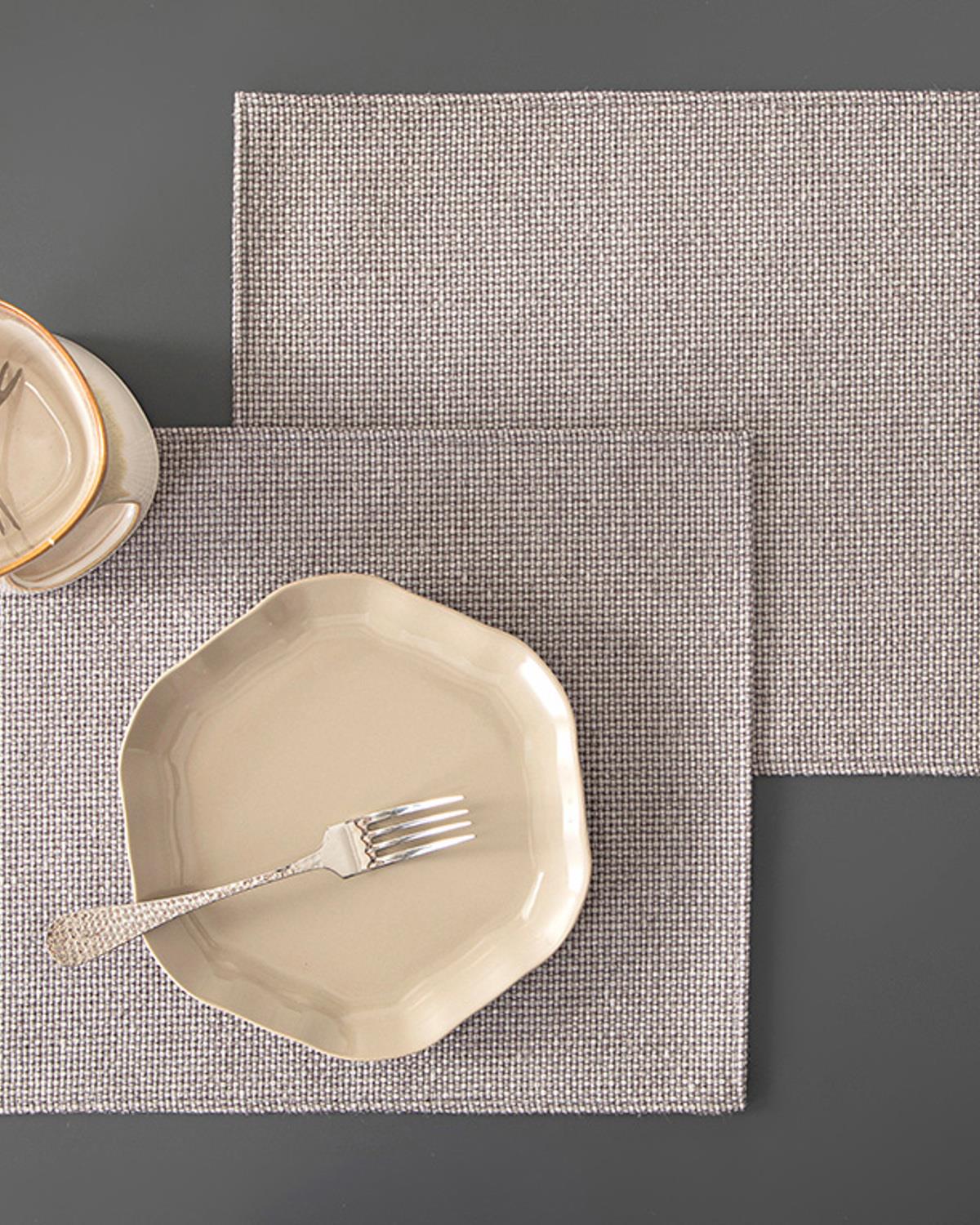 Kiara Polyester 2'li Amerikan Servis 30x45 cm Gri