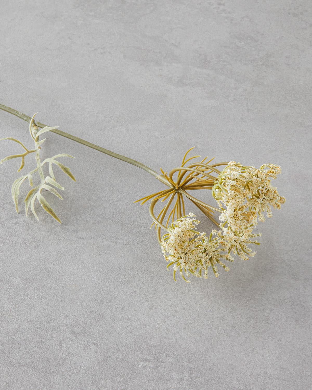 Lace Tek Dal Yapay Çiçek 48 cm Beyaz