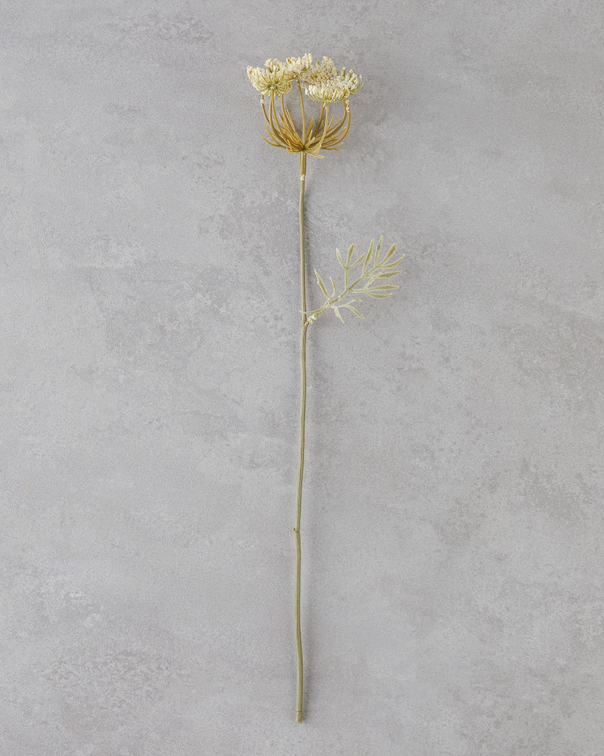 Lace Tek Dal Yapay Çiçek 48 cm Beyaz