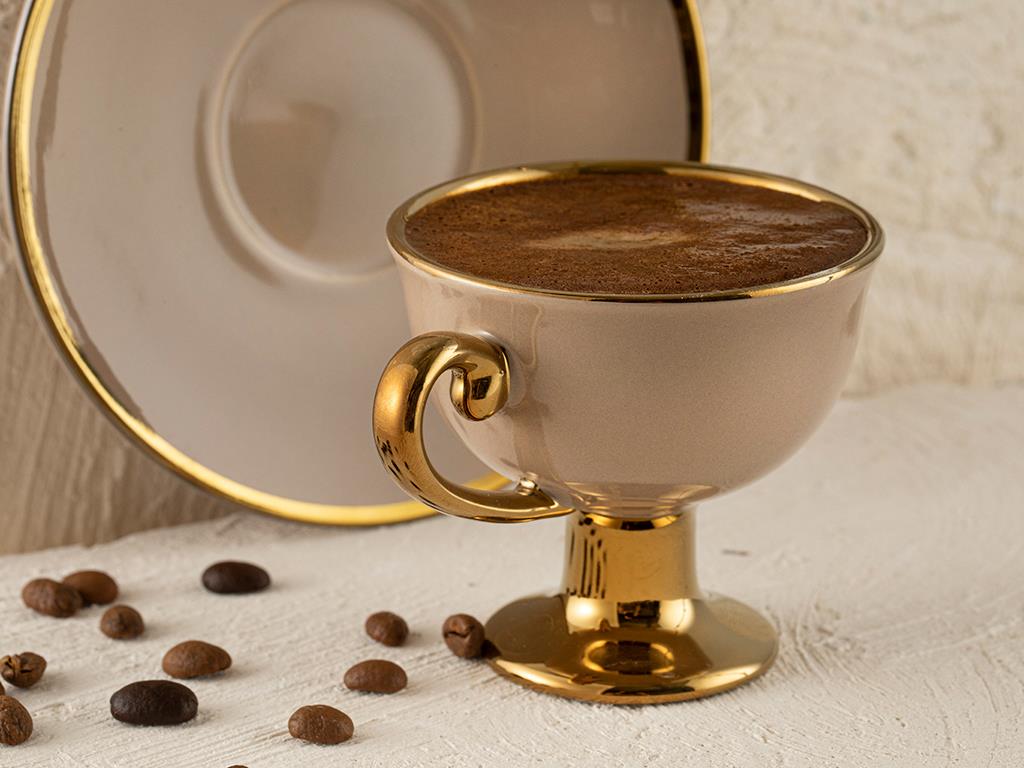 Lalia New Bone China 2'li Kahve Fincan Takımı Bej