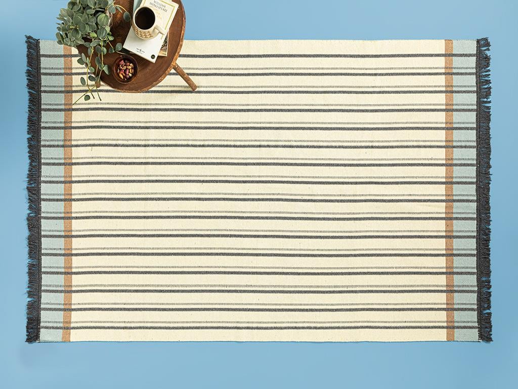 Lara Lue Dokuma Kilim Krem-Antrasit