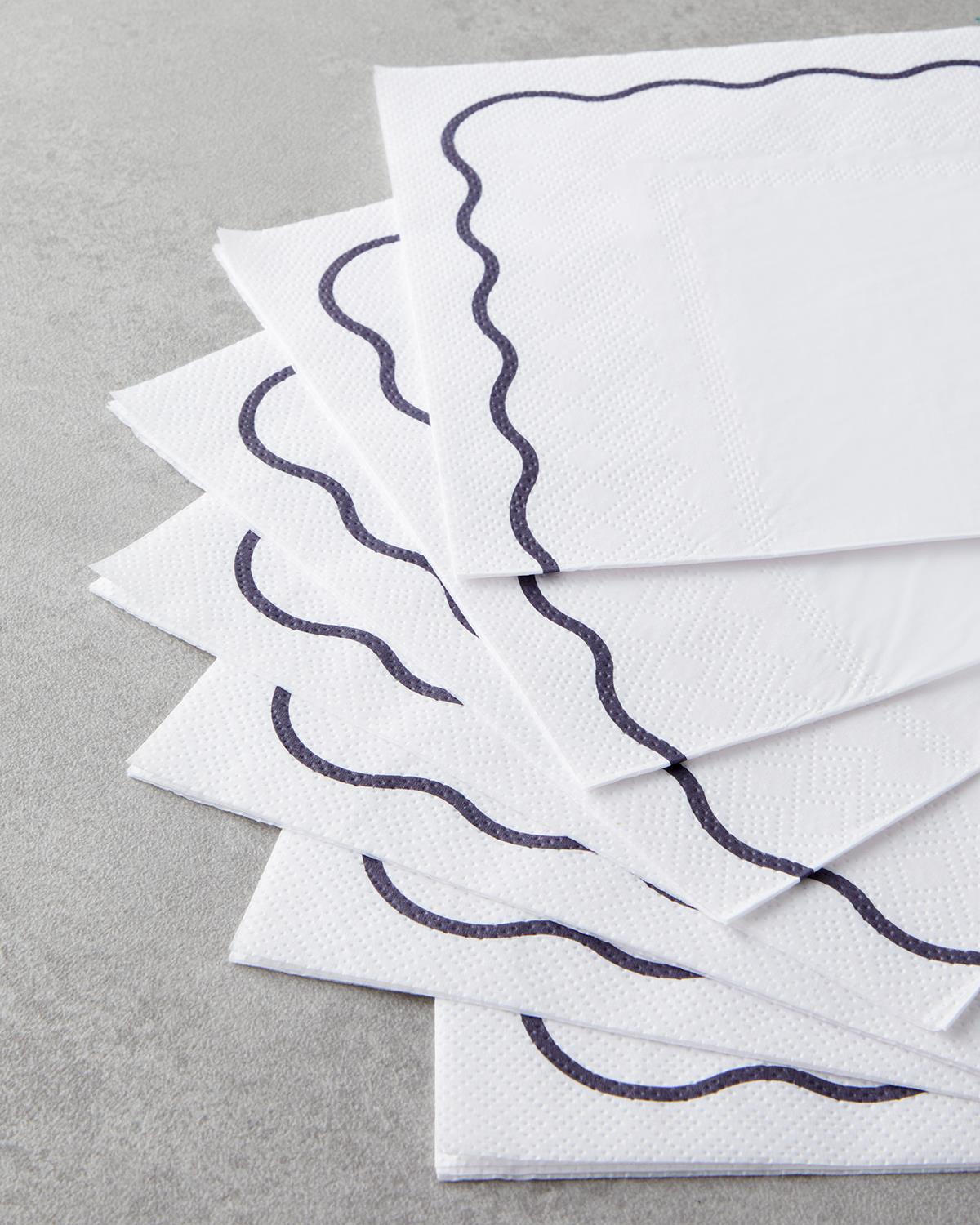 Latona Kağıt 20'li Kağıt Peçete 33x33 cm Siyah - Beyaz