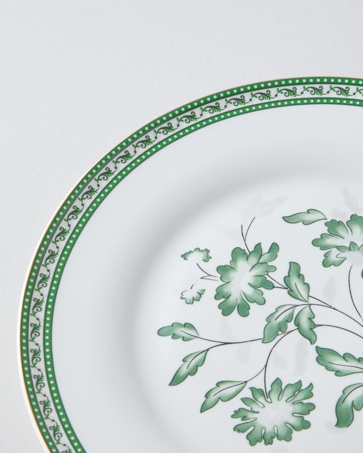 Layla Bone Porselen Yemek Takımı 24 Parça 6 Kişilik Yeşil