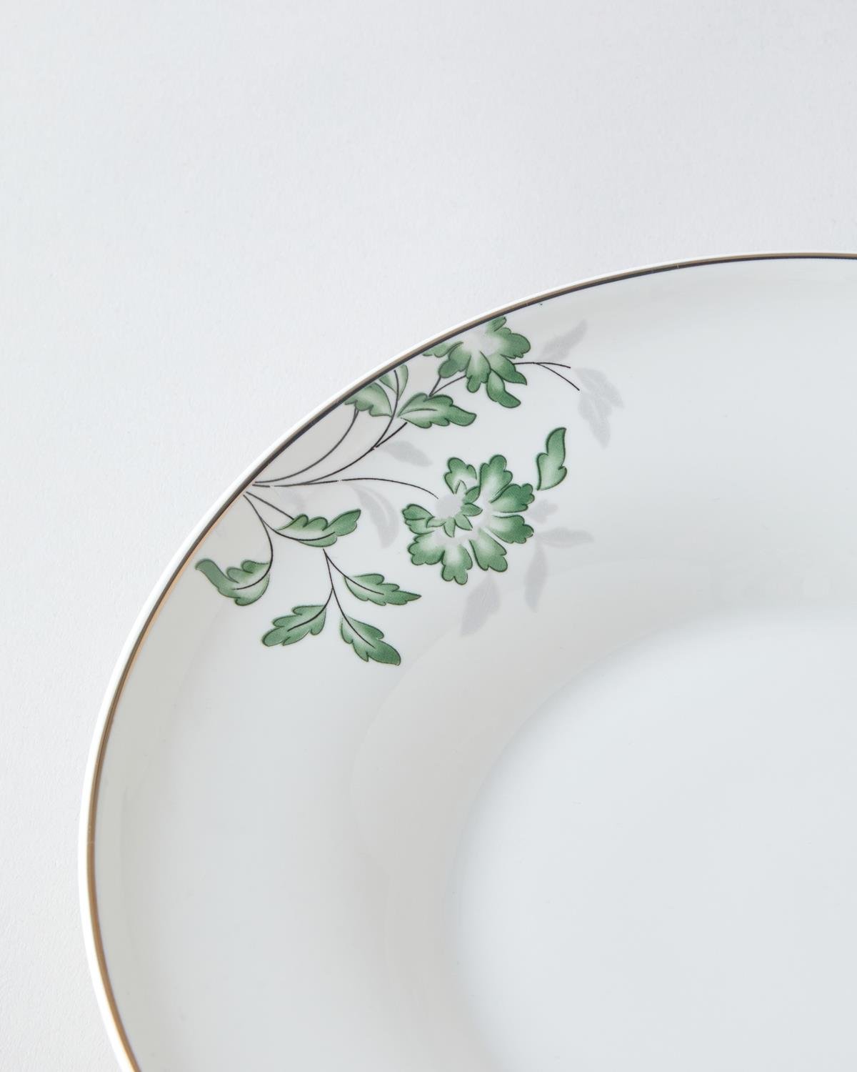 Layla Bone Porselen Yemek Takımı 24 Parça 6 Kişilik Yeşil