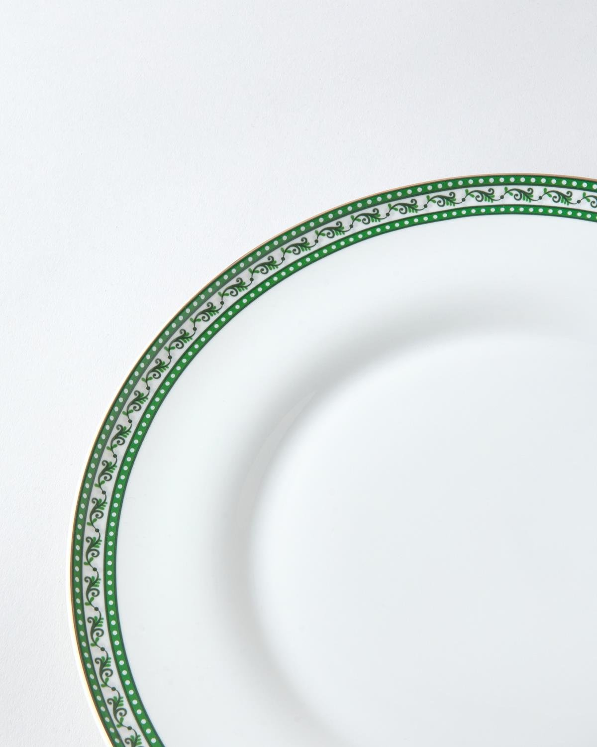 Layla Bone Porselen Yemek Takımı 24 Parça 6 Kişilik Yeşil