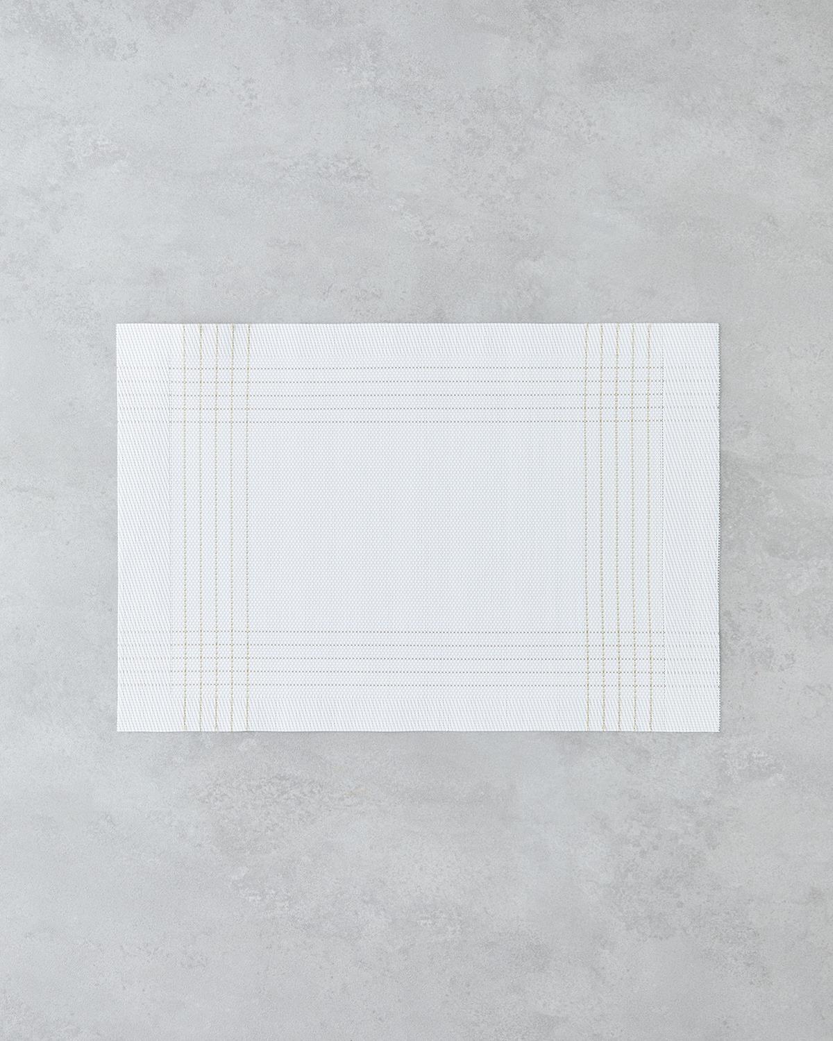 Lea Pvc 4'lü Amerikan Servis 30x45 cm Beyaz – Gold