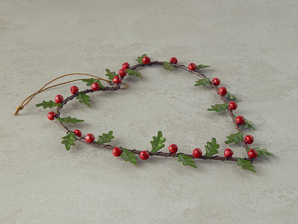 Leaf And Berry Metal Askılı Aksesuar Kırmızı
