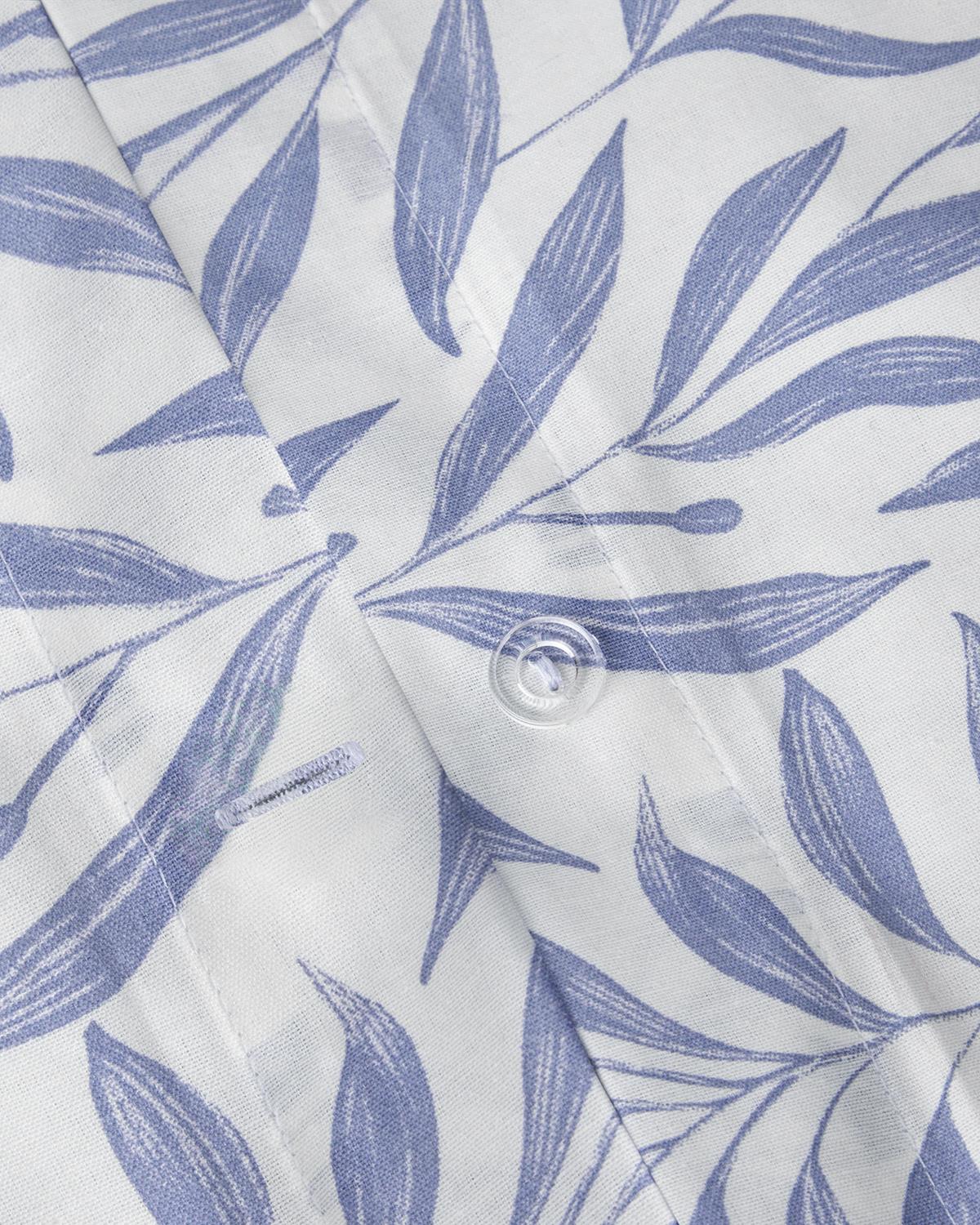 Leaf Dream Kolay Ütülenir Tek Kişilik Nevresim Takımı 160x220 cm Mavi