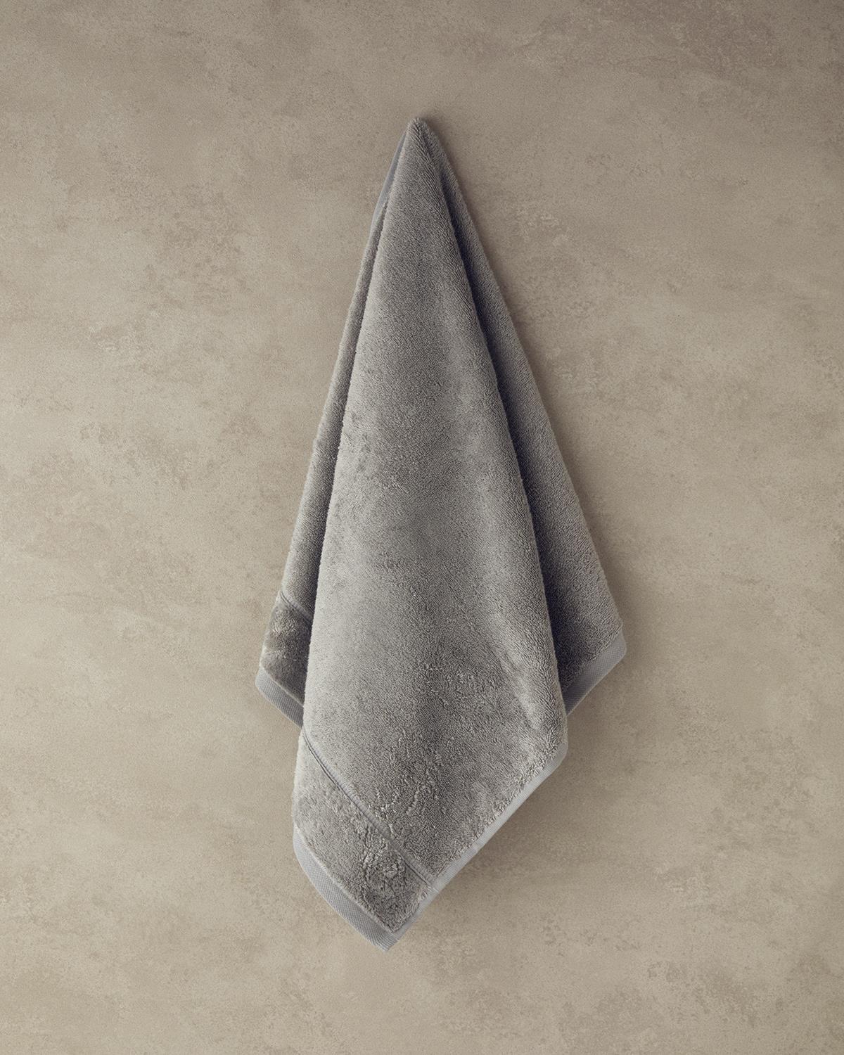 Leafy Bambu Yüz Havlusu 50x90 cm Gri