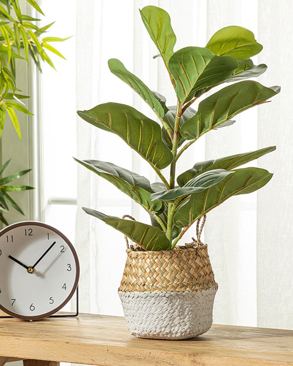 Leaves Vazolu Yapay Çiçek 52 cm Yeşil