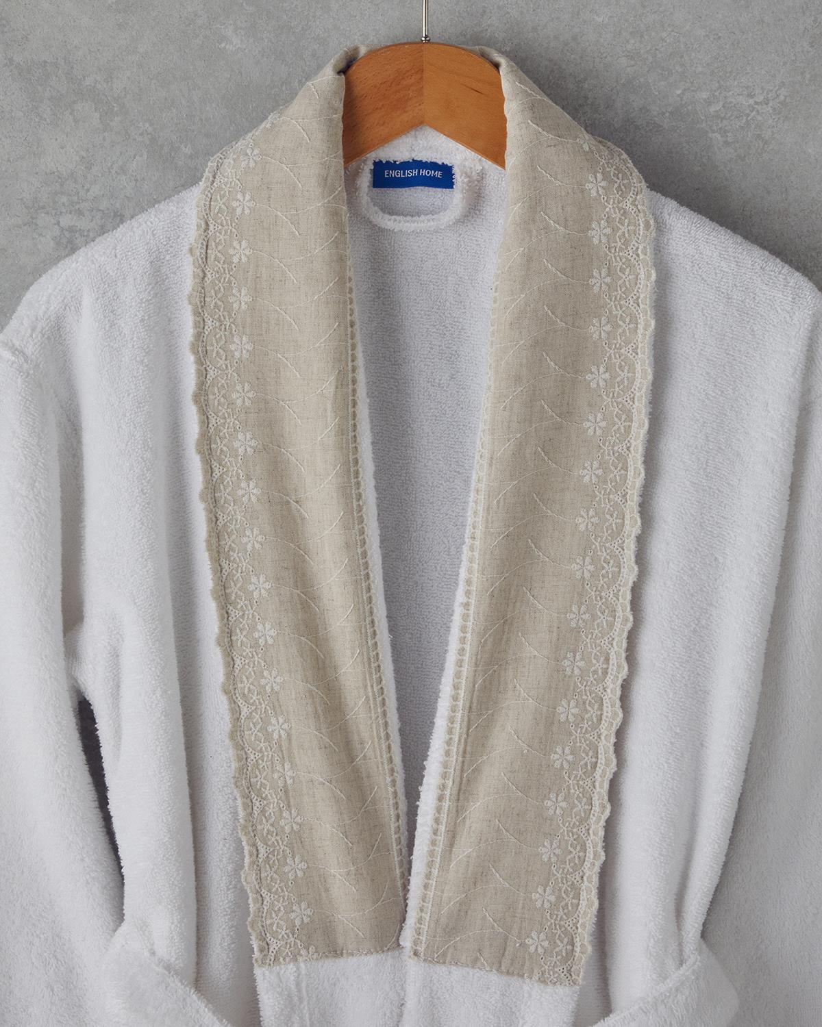 Leggy Pamuklu Bornoz S-M Beyaz