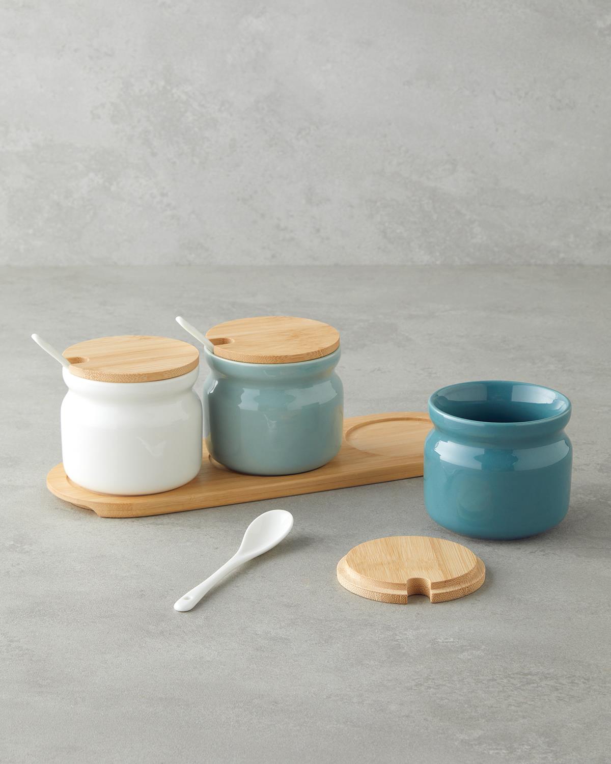 Lena Dolomite 3'lü Baharatlik 28,5x9,5 cm Renkli