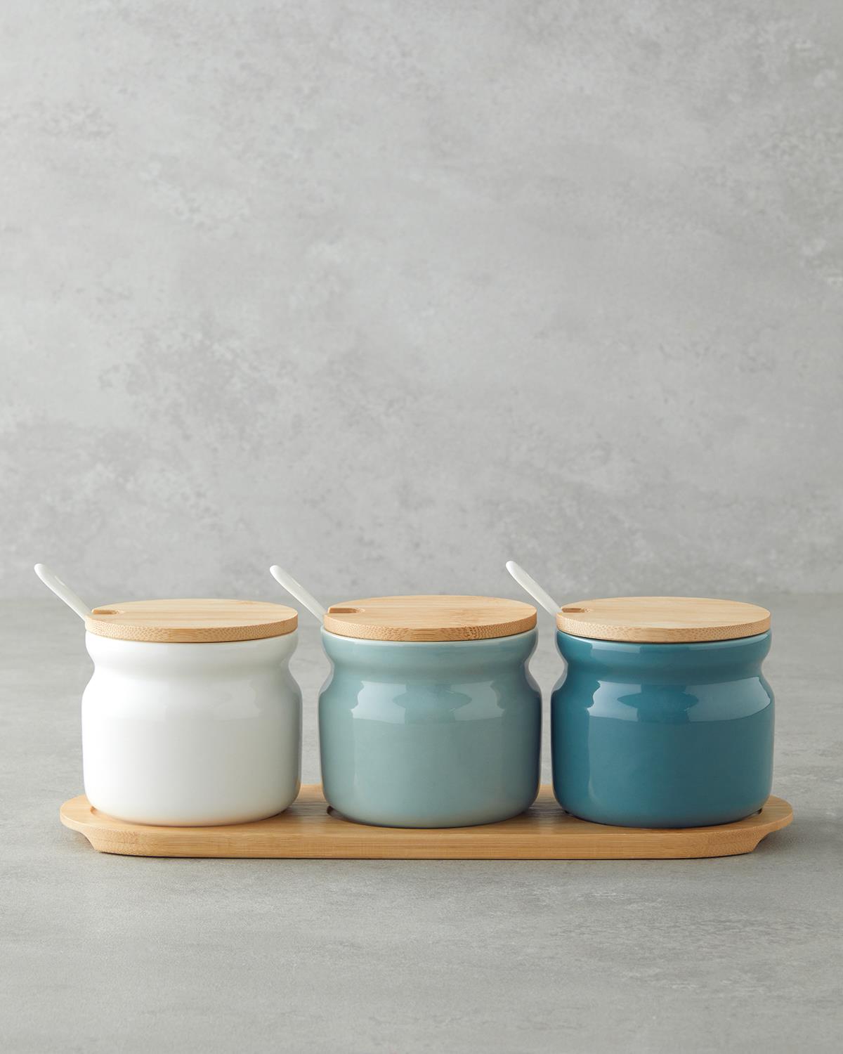 Lena Dolomite 3'lü Baharatlik 28,5x9,5 cm Renkli