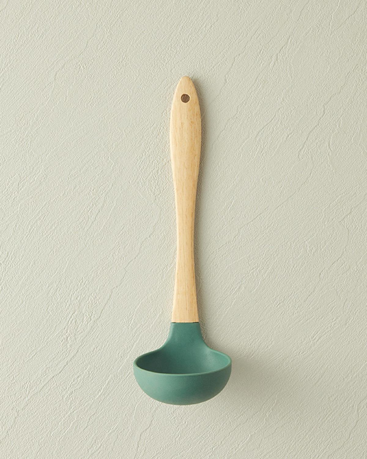 Liana Ladle Silikon Kepçe Servis Gereci Koyu Yeşil