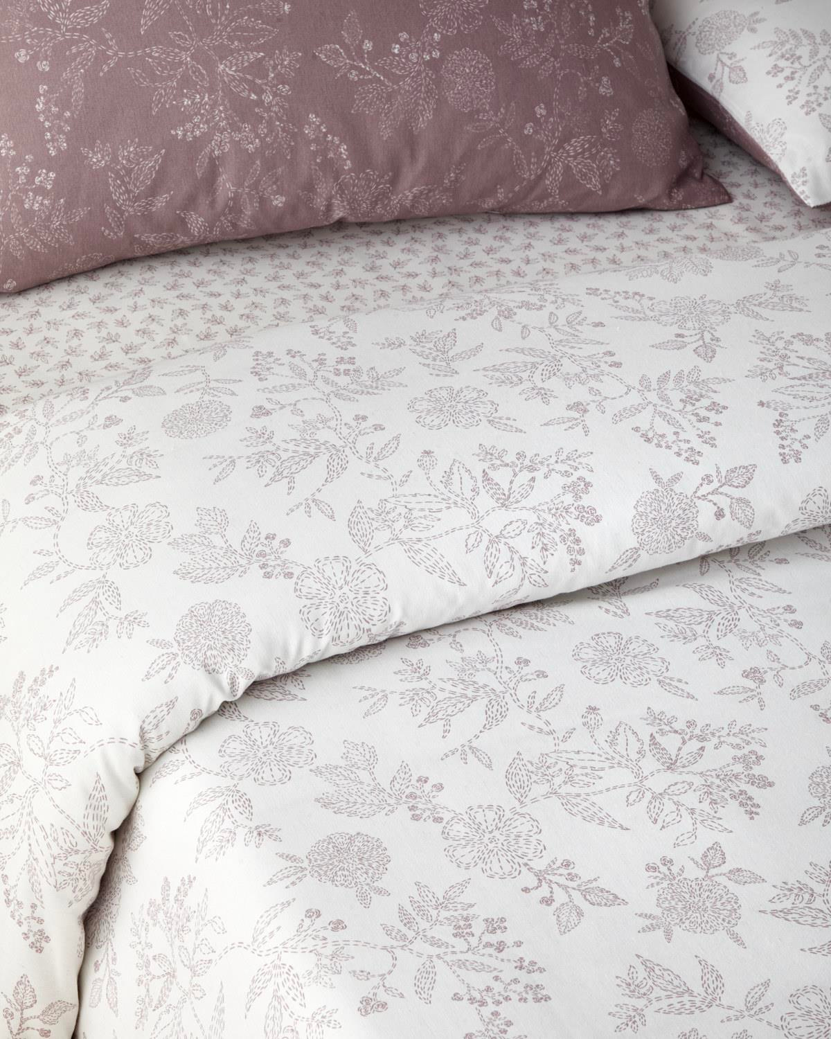 Lilitha Kolay Ütülenir Çift Kişilik Nevresim Takımı 200x220 cm Açık Mürdüm