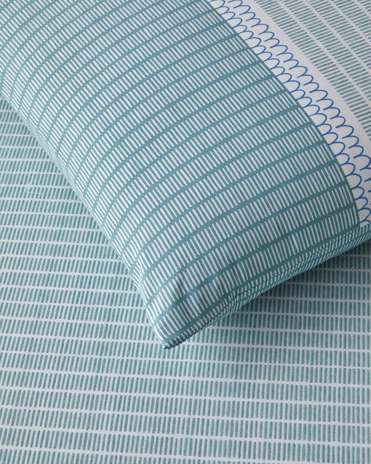 Linear Harmony Pamuklu Çift Kişilik Nevresim Seti 200x220 cm Yeşil