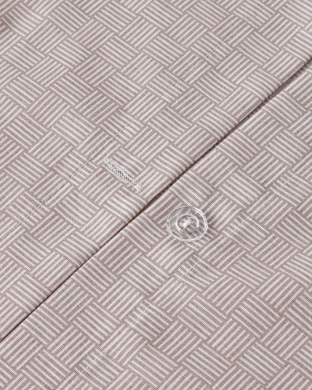 Linework Kolay Ütülenir Çift Kişilik Nevresim Takımı 200x220 cm Açık Mürdüm