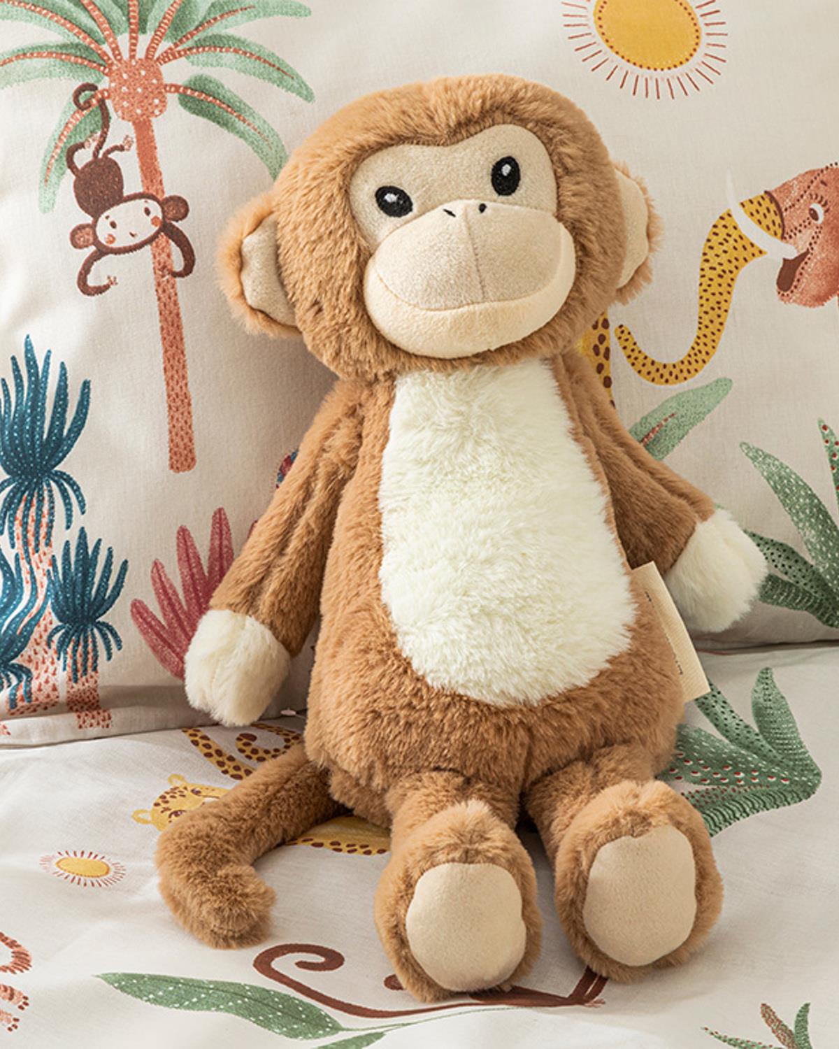 Little Monkey Bebe Dekoratif Kırlent Ekru