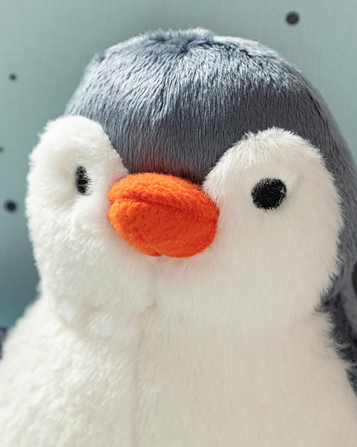 Little Penguin Bebe Dekoratif Kırlent Gri