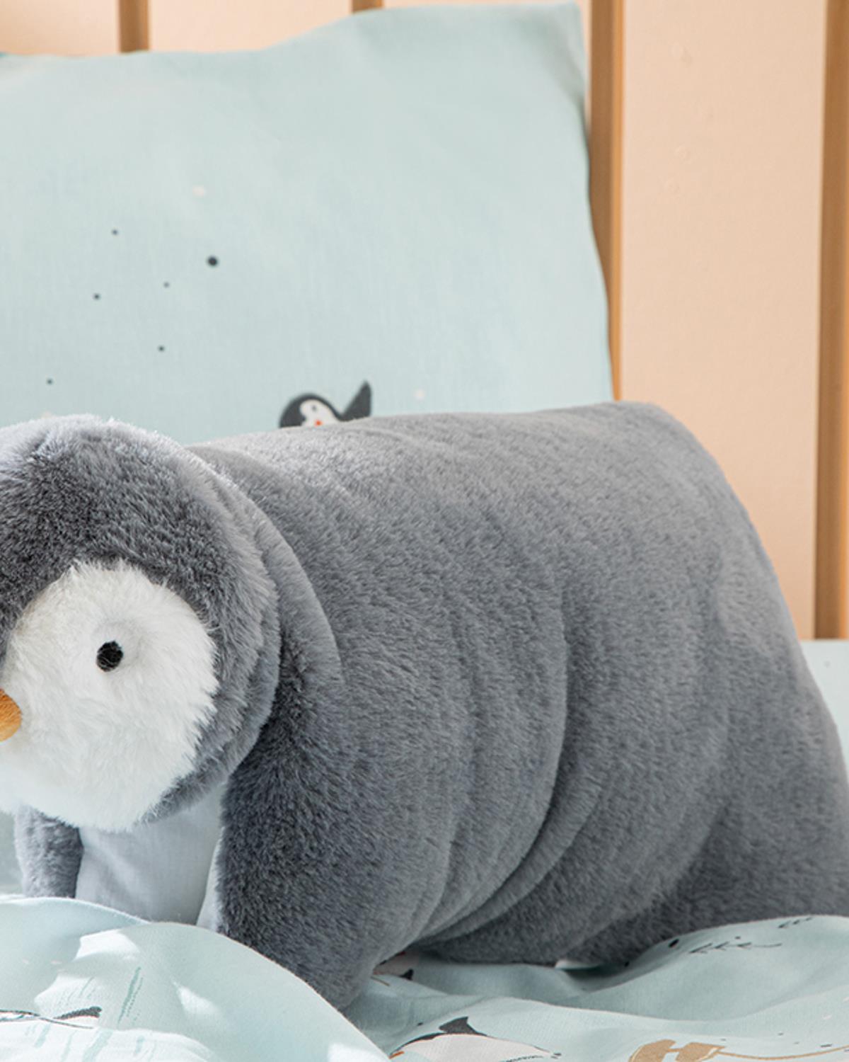 Little Penguin Çocuk Yastık Gri
