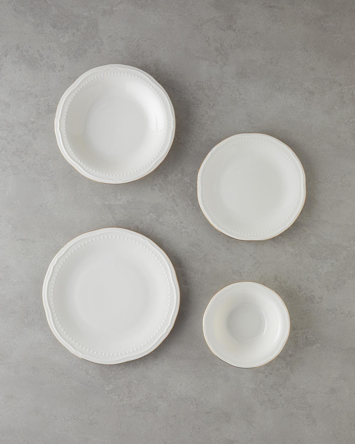 Livia Porselen Yemek Takımı 24 Parça 6 Kişilik Gold