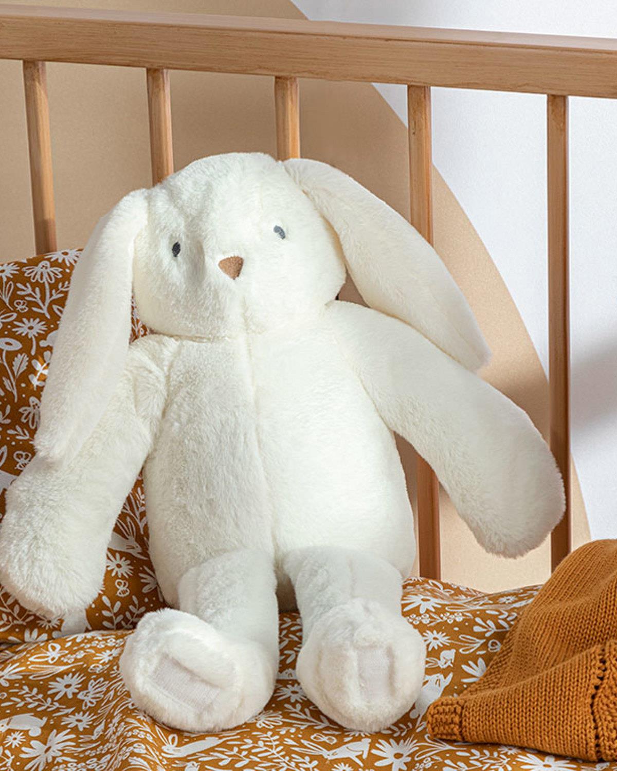Lovely Bunny Polyester Bebe Battaniye 110x70 cm Ekru