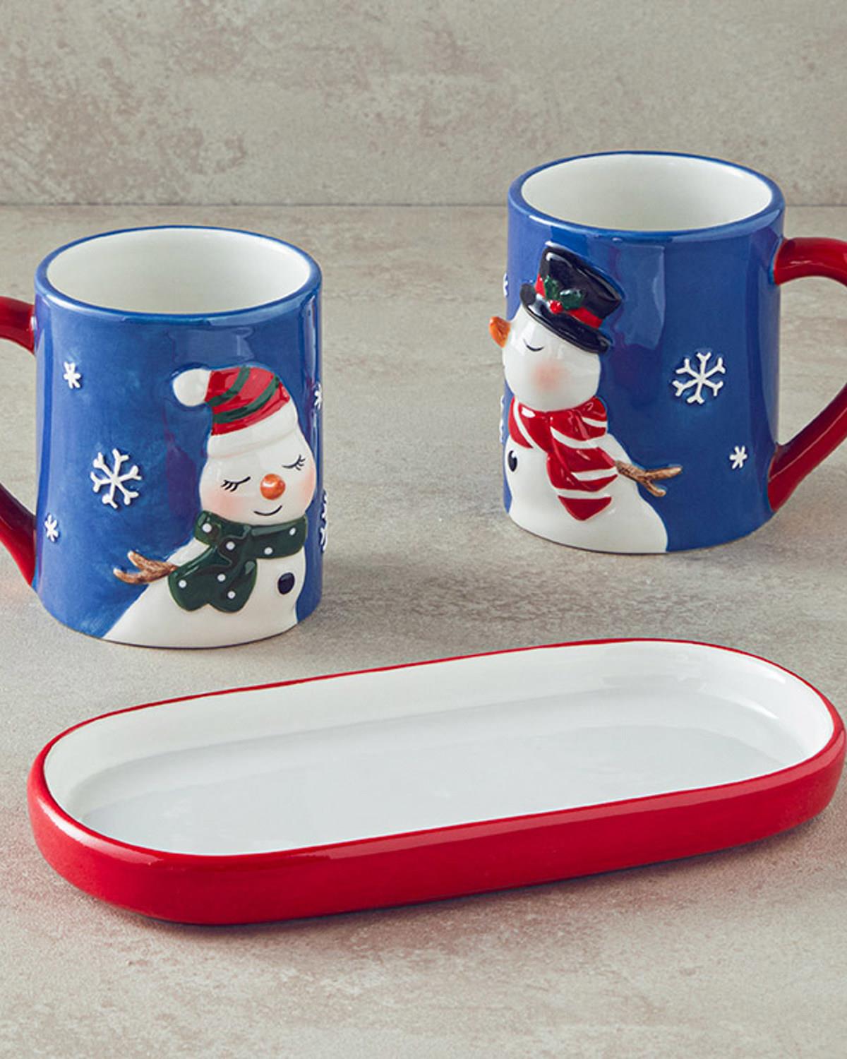 Lovely Snowmans Dolomite 2'li Kupa Lacivert