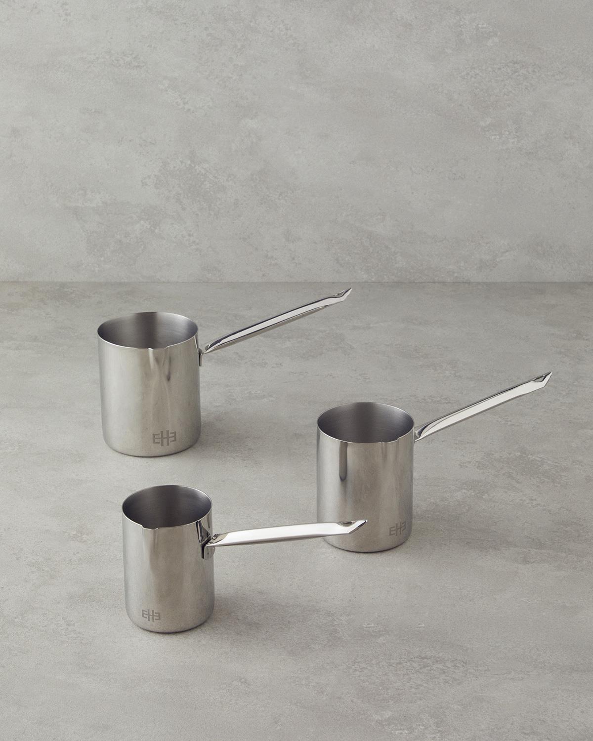Luca Çelik Cezve 350 ml Silver