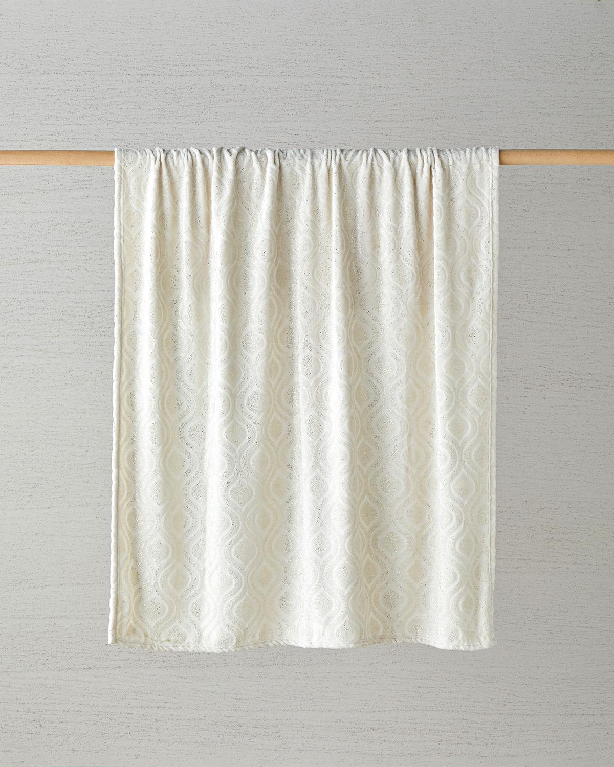 Luminance Varak Baskılı Supersoft Tv Battaniye 120x160 cm Krem