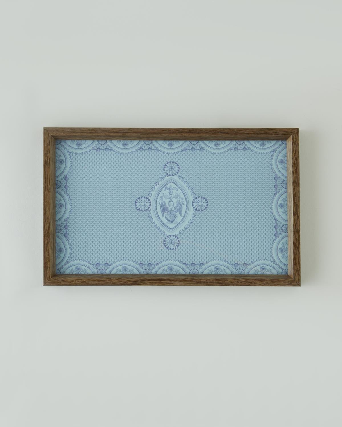 Luna Dekoratif Tepsi 16x26 cm Mavi