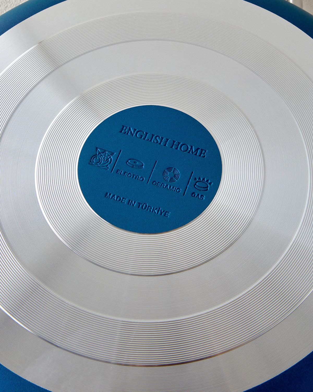 Luna Premium Basık Tencere Mavi