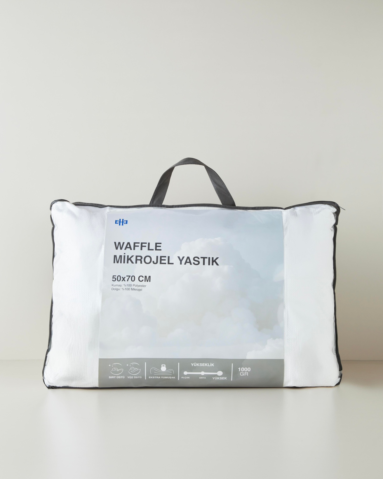 Lunar Waffle Mikrojel Yastık 50x70 cm Beyaz